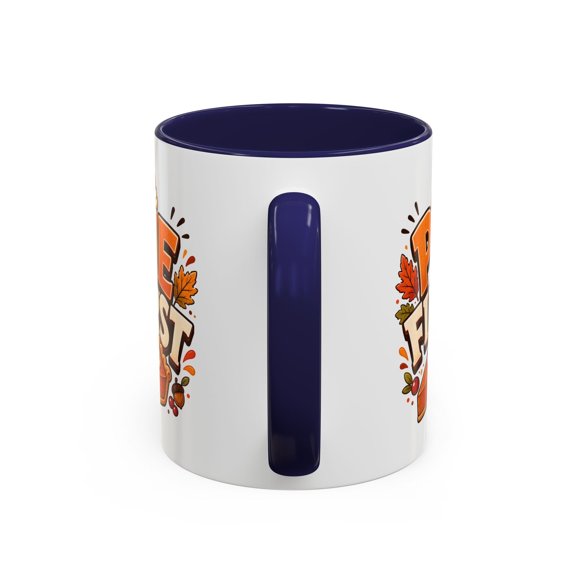 Thanksgiving Mug Pie First Coffee Mug — Funny Thanksgiving Autumn Pie Lover Accent Mug