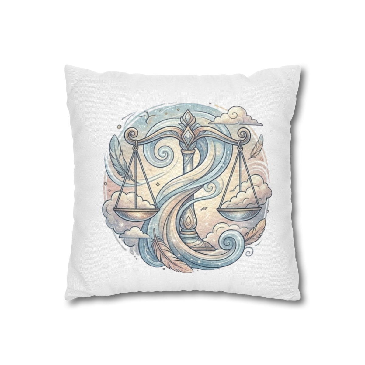 Libra Zodiac Throw Pillow pillowcase — Scales Astrology Decorative Pillowcase