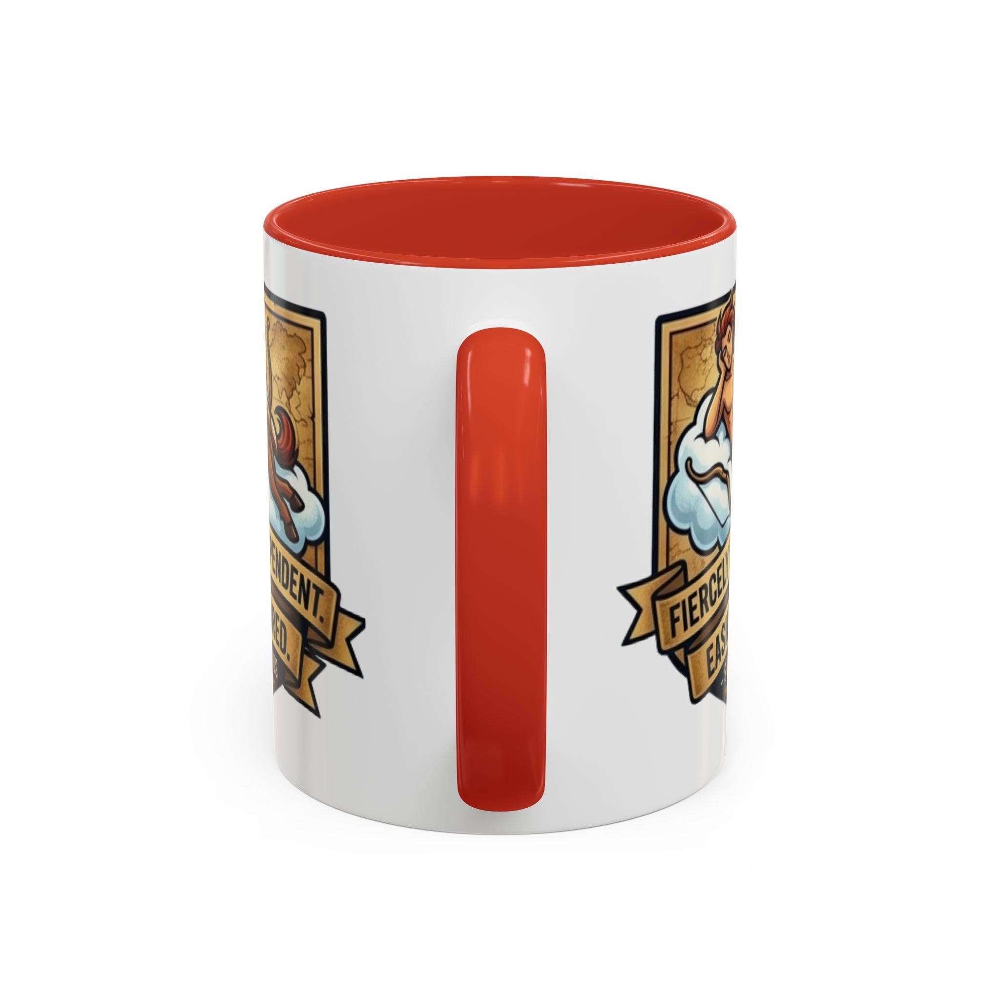 Sagittarius Coffee Mug — "Fiercely Independent, Easily Bored" Zodiac Accent Mug (11/15 oz)
