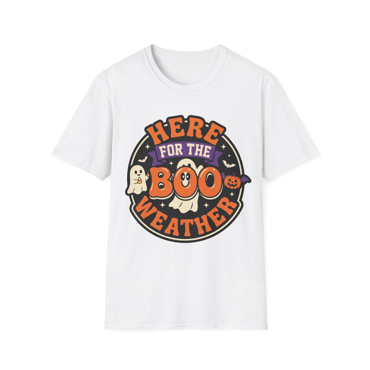 Halloween 'Here for the Boo Weather' T-Shirt - Trending Now - August 2026