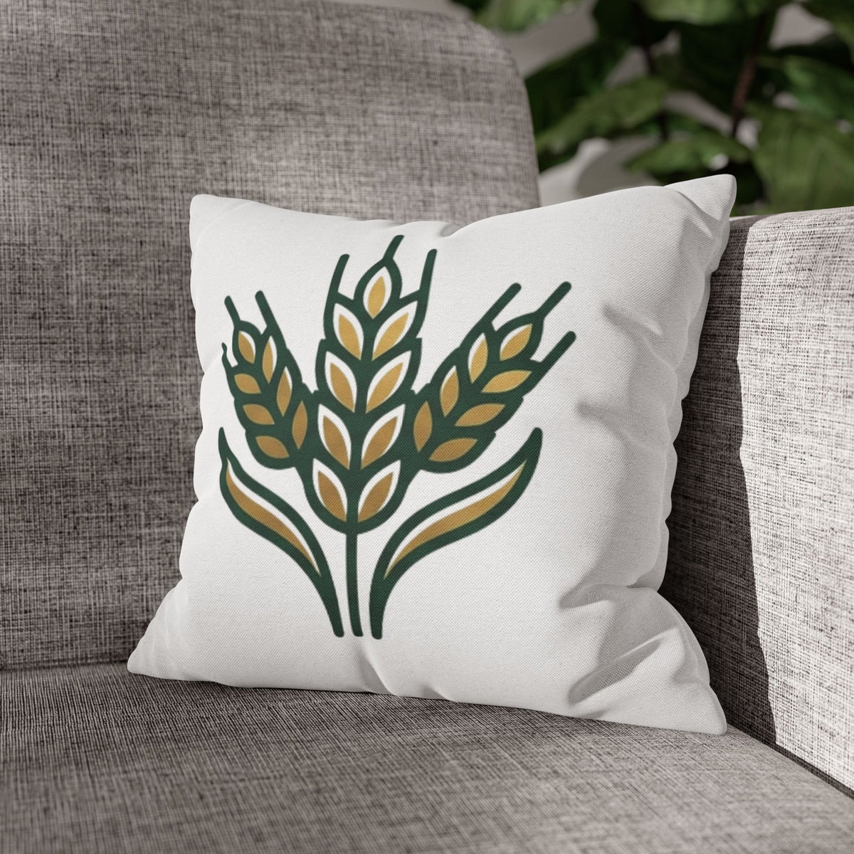 Virgo Wheat Meadow Decorative Pillowcase — Farmhouse Grain Throw Pillow Cover