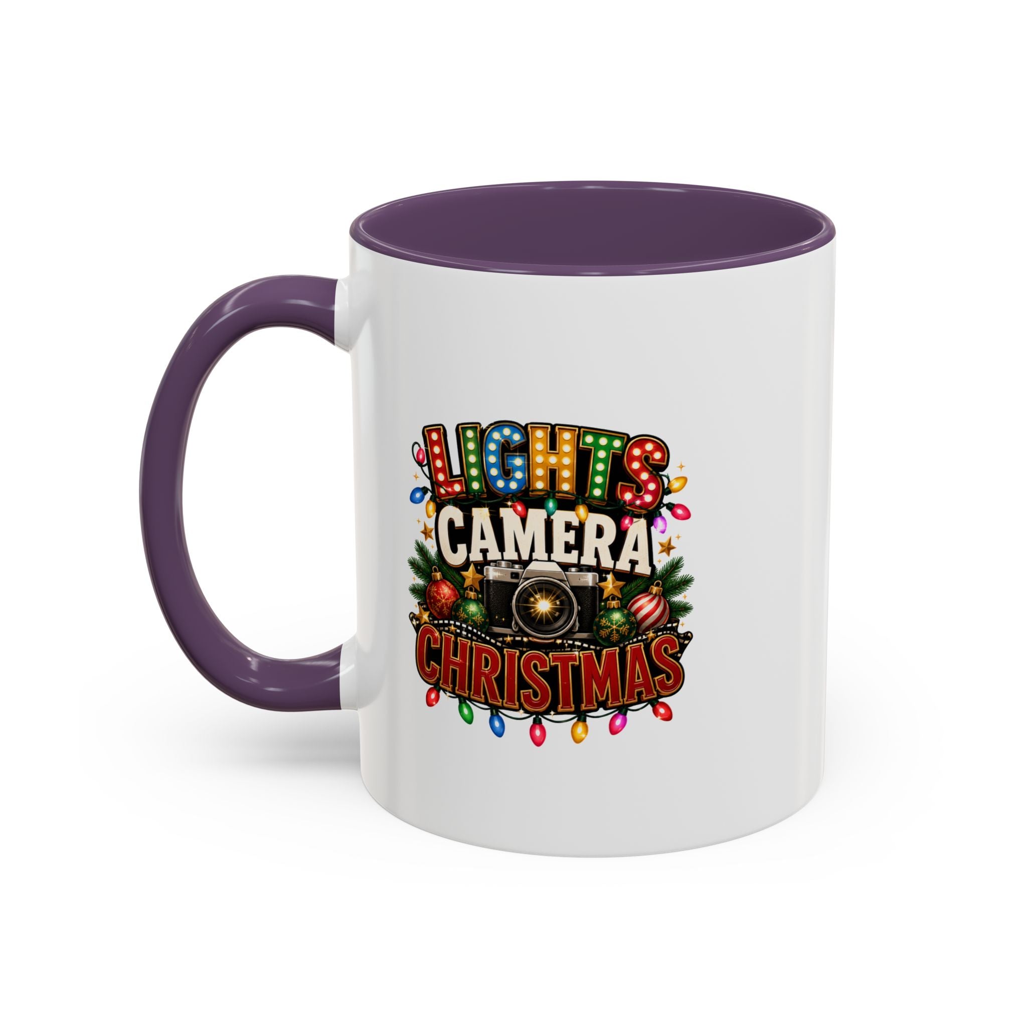 Accent Coffee Mug Lights Camera Christmas