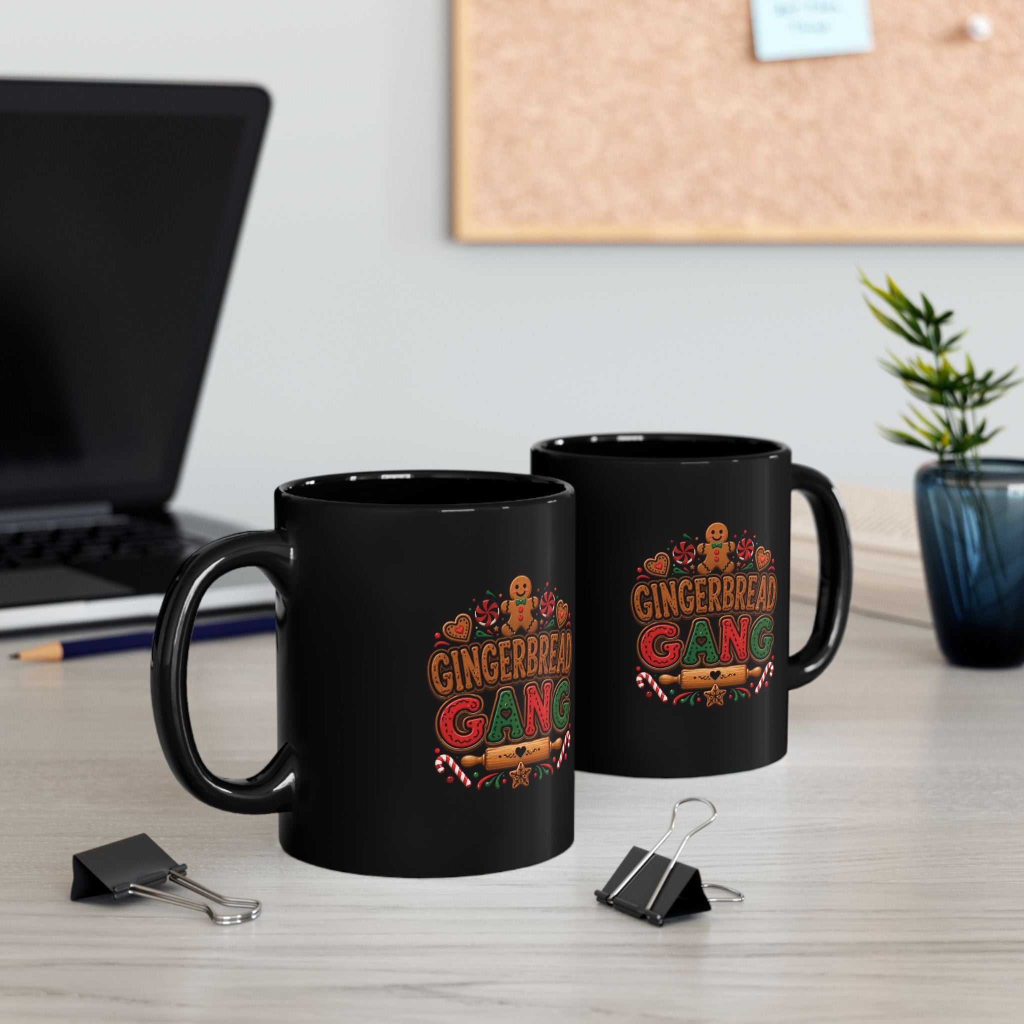 Gingerbread Gang Christmas Mug — Festive Holiday Coffee Cup