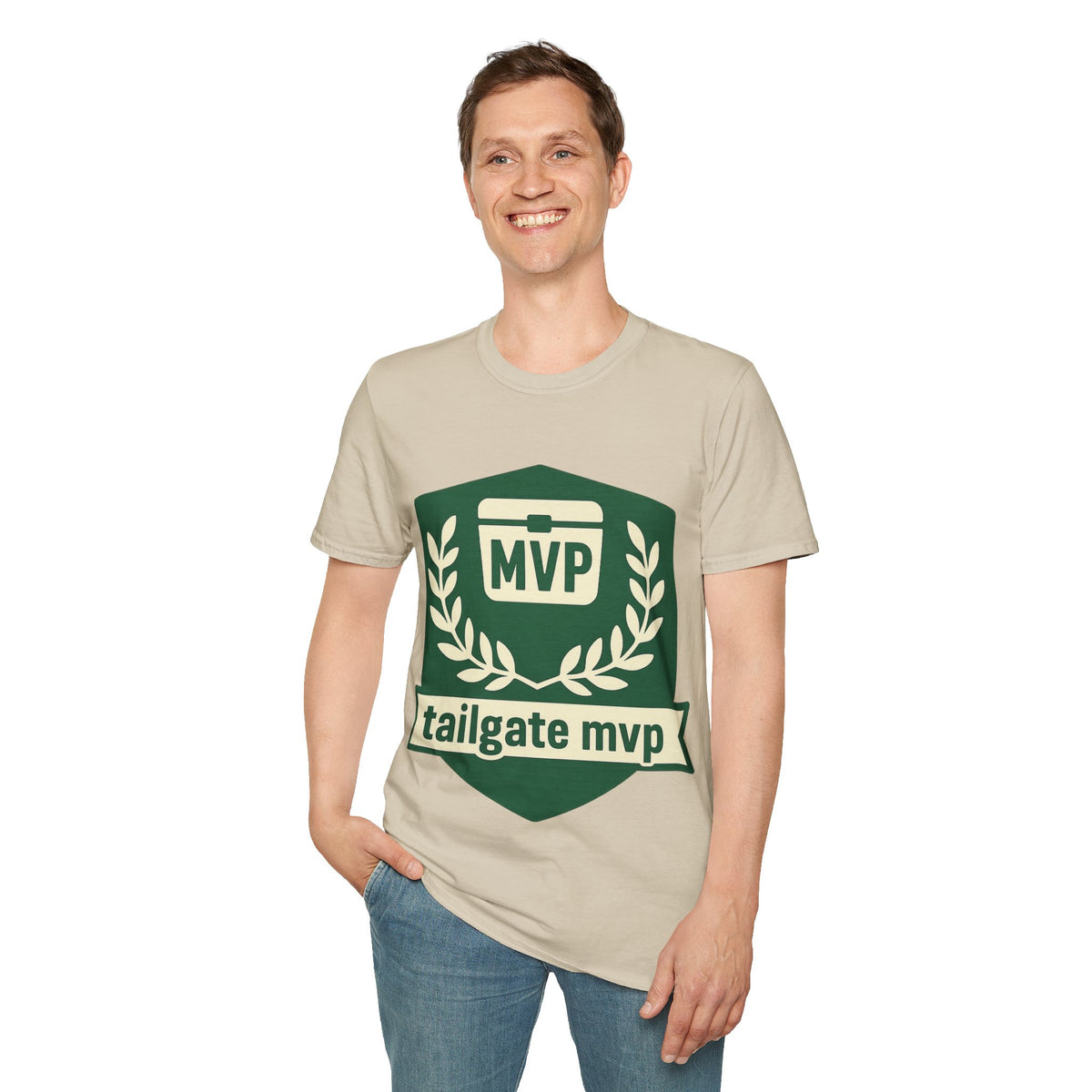 MVP Tailgate T-Shirt — Vintage Green MVP Badge Tee - Trending Now - August 2026