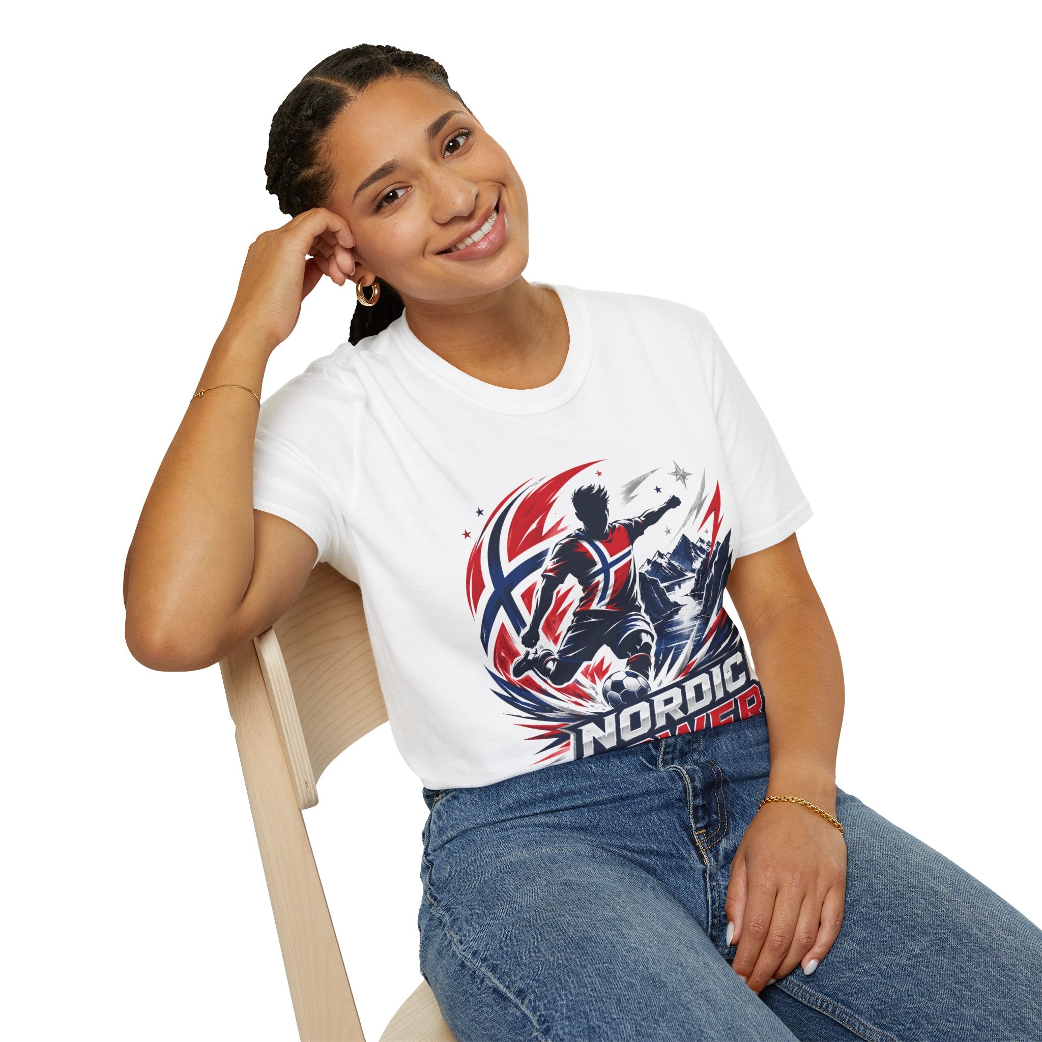 Norway Nordic Power T-Shirt — Viking Flag Silhouette Graphic Tee
