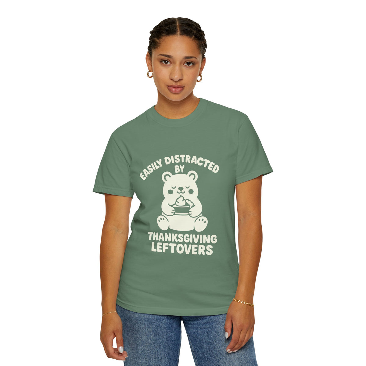 Easily Distracted by Thanksgiving Leftovers T-Shirt — Cute Turkey/Bear Holiday Tee - Trending Now - October 2026