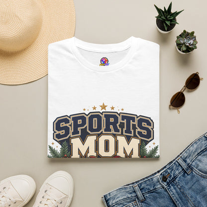Sports Mom T‑Shirt — "Holiday Hustle" Athletic Mom Tee