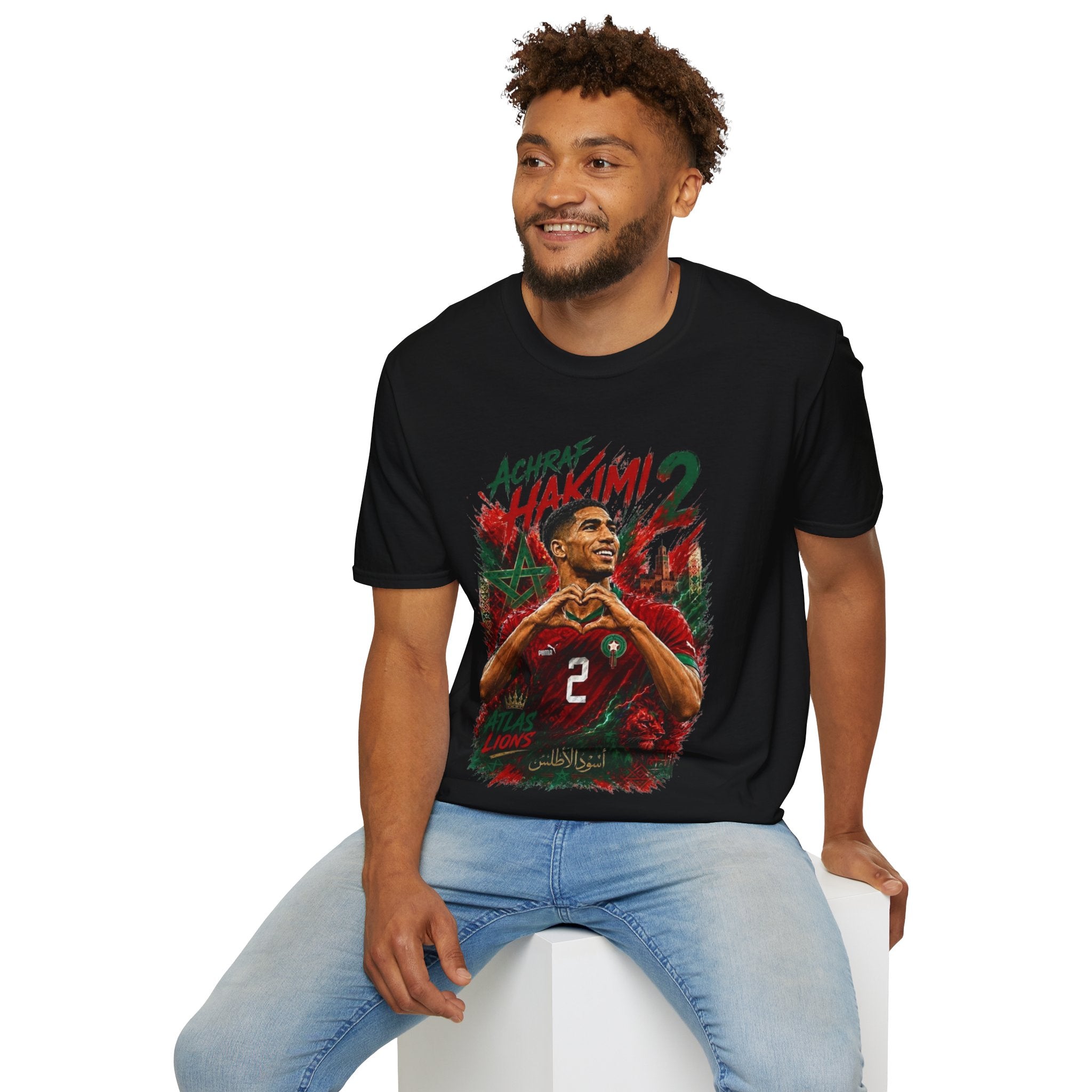 Achraf Hakimi #2 Soccer T-Shirt — Morocco Football Fan Tee