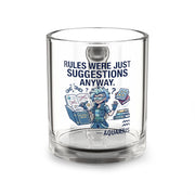 Aquarius Zodiac Coffee Mug Glass Mug — "Rules Were Just Suggestions Anyway" Aquarius Zodiac Coffee Cup