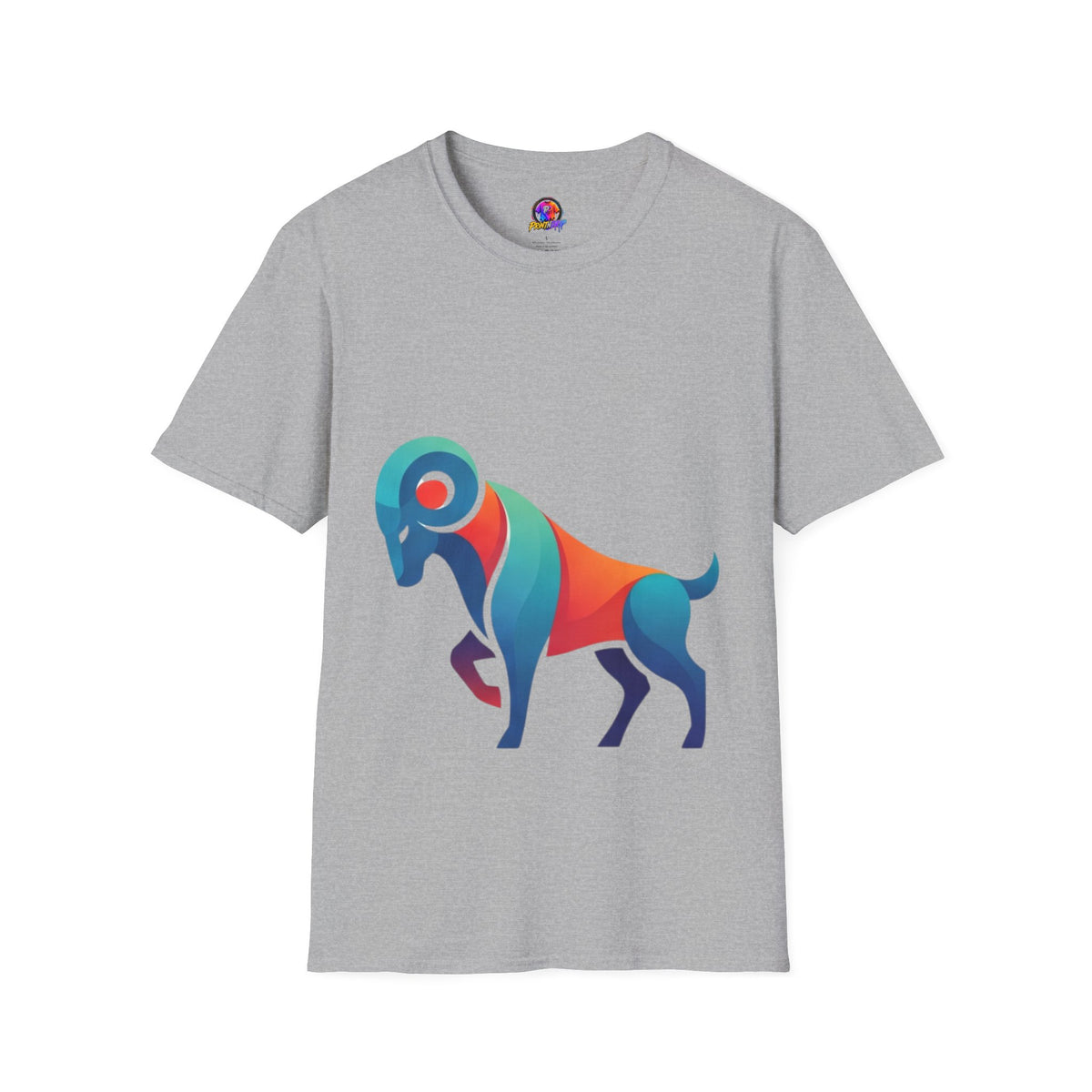 Ram Graphic T-Shirt — Colorful Geometric Sheep/Goat Art