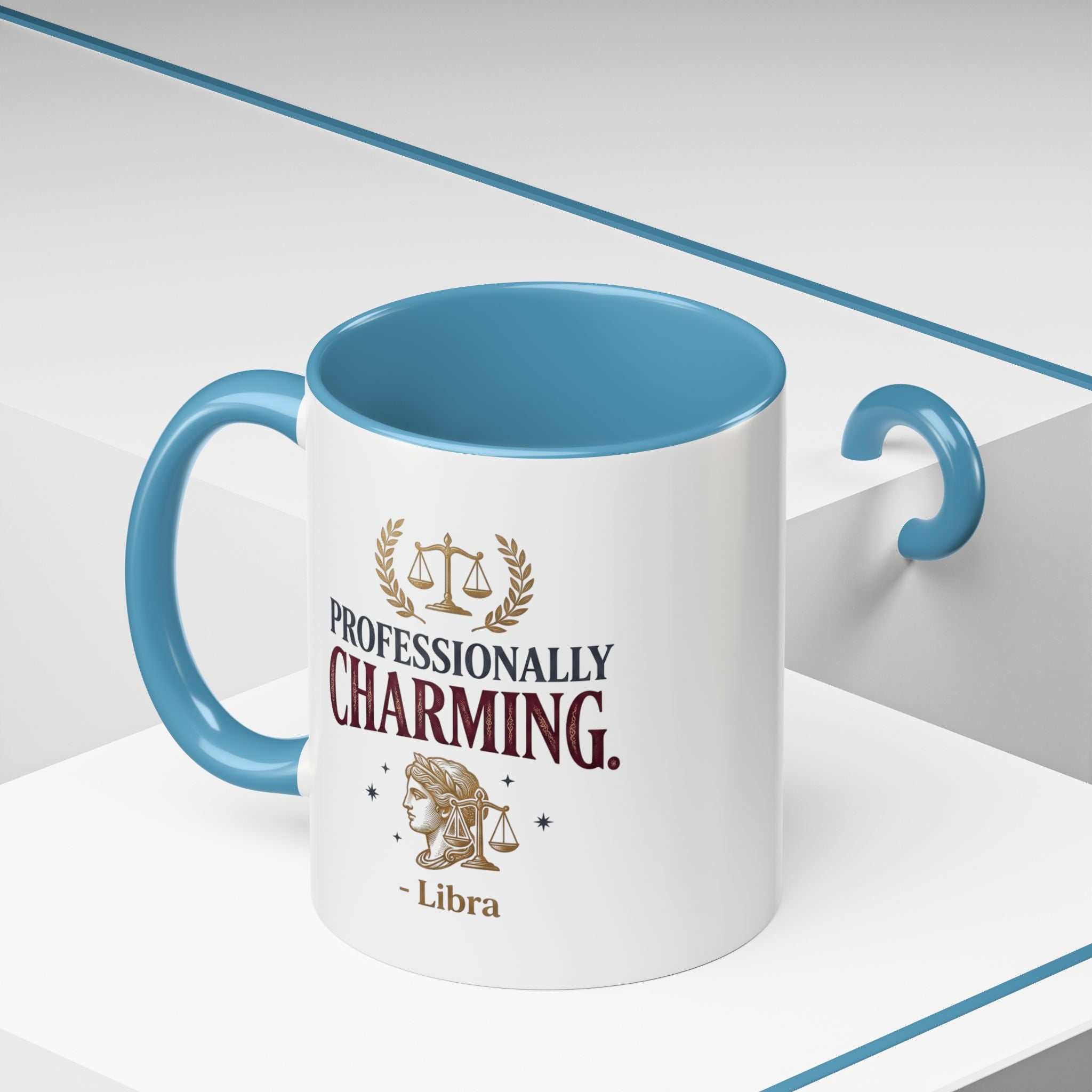 Libra 'Professionally Charming' Accent Coffee Mug — Zodiac Astrology Gift