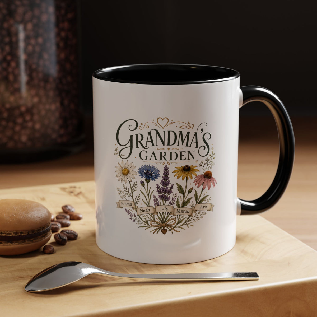 Milo Bailey Dog Dad Mom Grandma's Garden Floral Coffee Mug – Personalized  Accent Mug