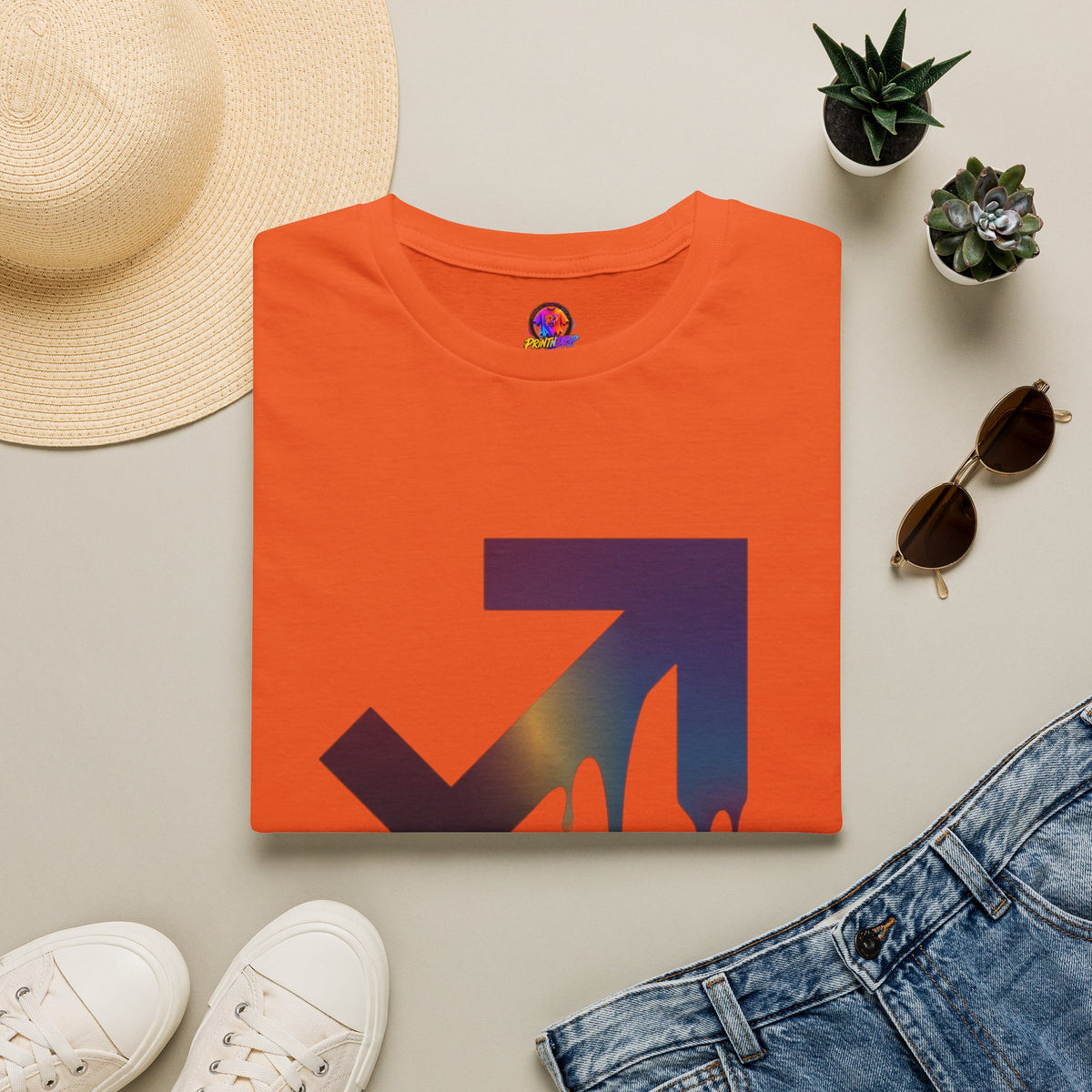 Sagittarius Drip T-Shirt — Gradient Astrological Arrow Tee