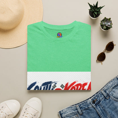 South Korea Flag Brushstroke T-Shirt — Patriotic Korean Travel Tee