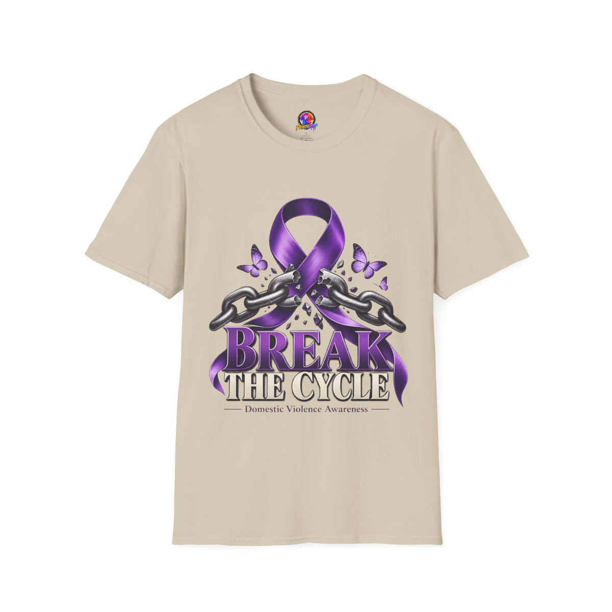 Break The Cycle Purple Ribbon T-Shirt — Domestic Violence Awareness Tee