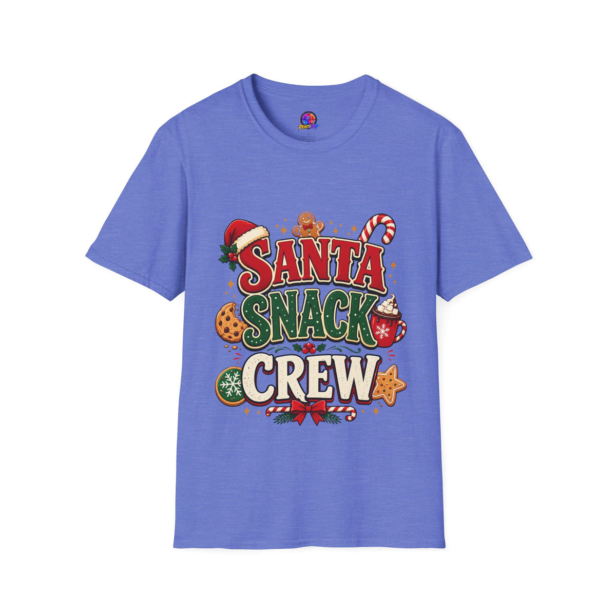 Santa Snack Crew T-Shirt — Christmas Cookie Holiday Tee