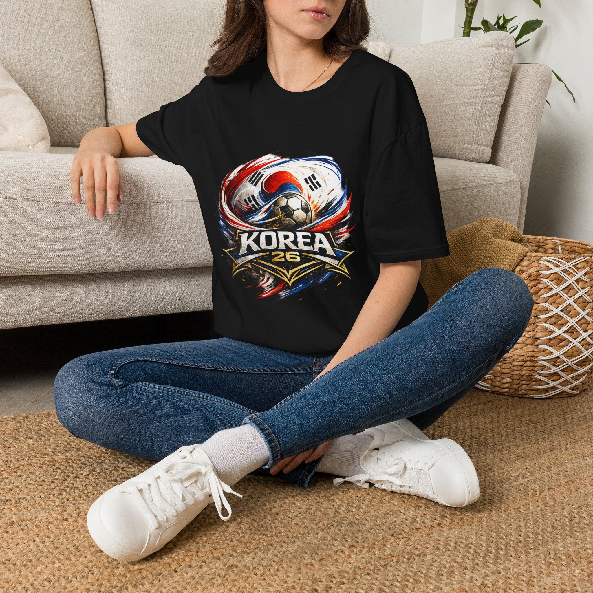 Korea Soccer T‑Shirt — Korea Football Crest Tee