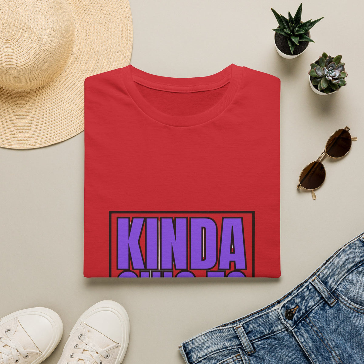 "Kinda Chic To Vanish" Bold Purple Typography Graphic Tee - Trending Now - September 2026