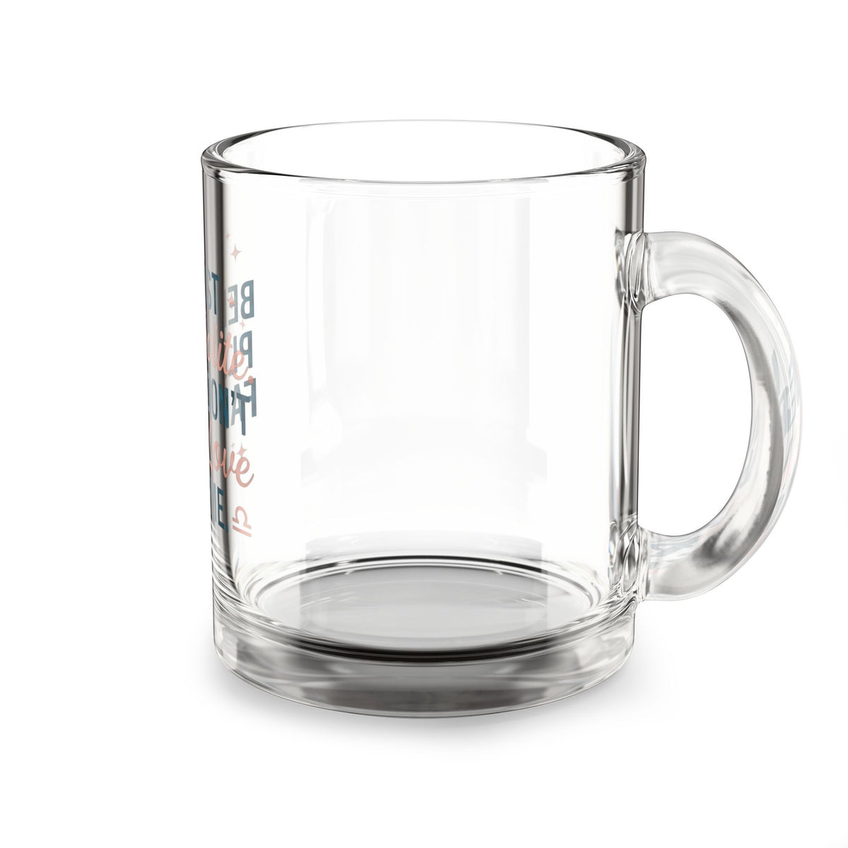 Libra Zodiac Glass Mug — “I’m Just Being Polite, Please Don’t Fall In Love With Me” Clear Coffee Cup