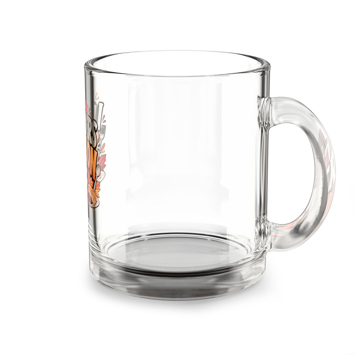 Glass Mug — "Leftovers Season" Thanksgiving Coffee & Hot Cocoa Mug