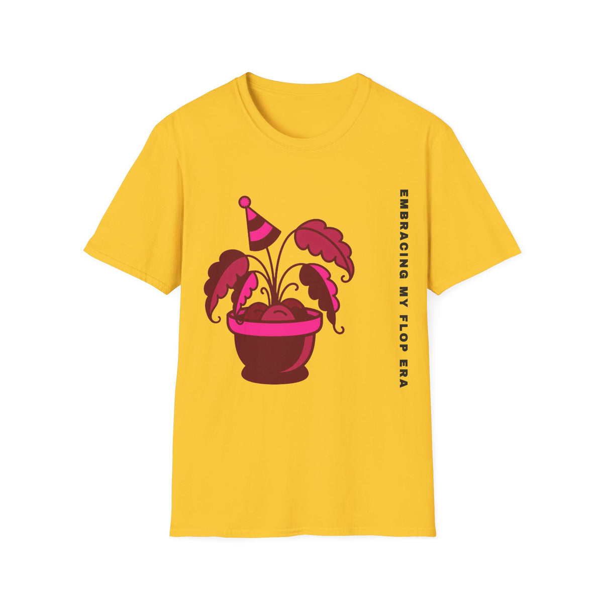 Plant Party T-Shirt — "Embracing" Pink Potted Plant Graphic - Trending Now - September 2026