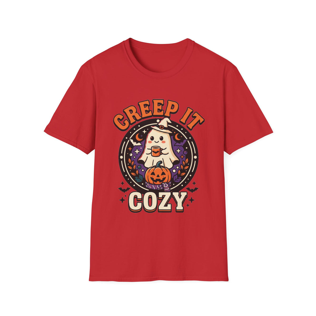 Creep It Cozy T-Shirt — Cute Spooky Ghost Graphic Tee for Halloween & Fall - Trending Now - August 2026