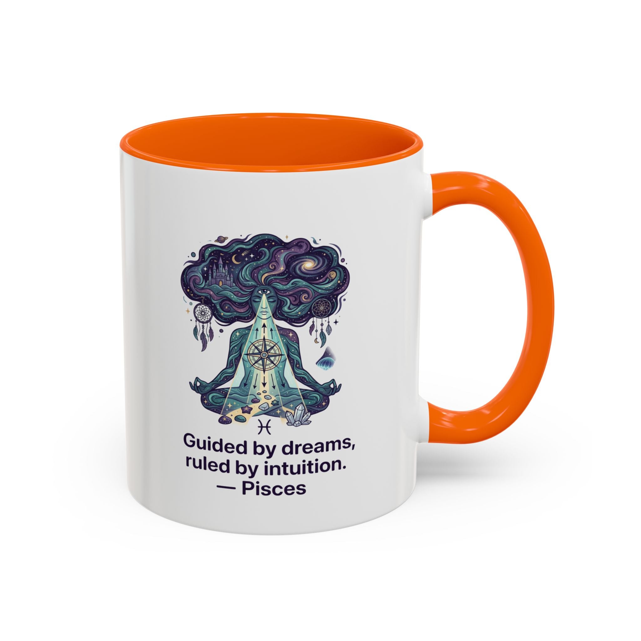 Pisces Zodiac Coffee Mug — "Guided by dreams, ruled by intuition" Accent Mug