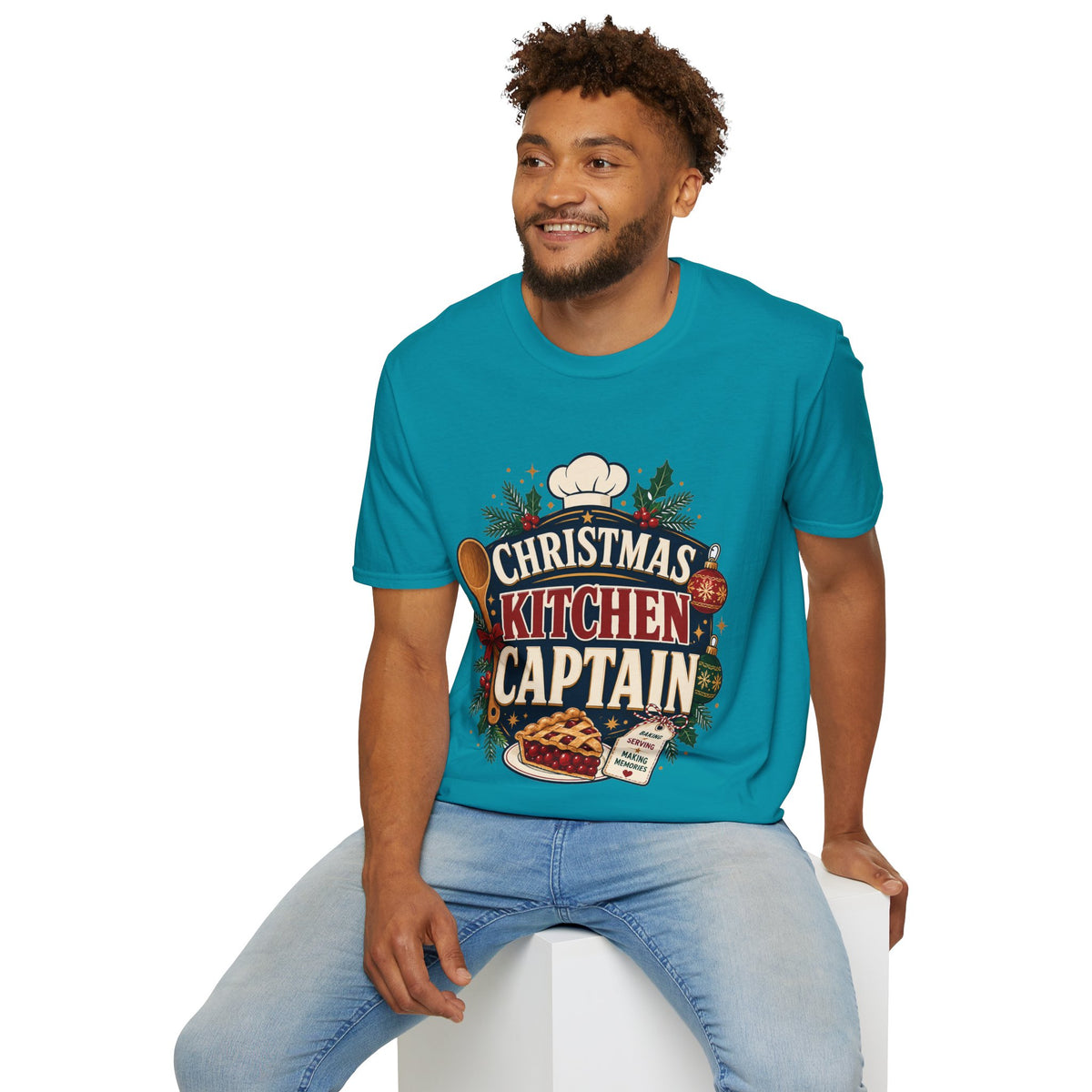 Christmas Kitchen Captain T-Shirt — Festive Holiday Cooking Tee