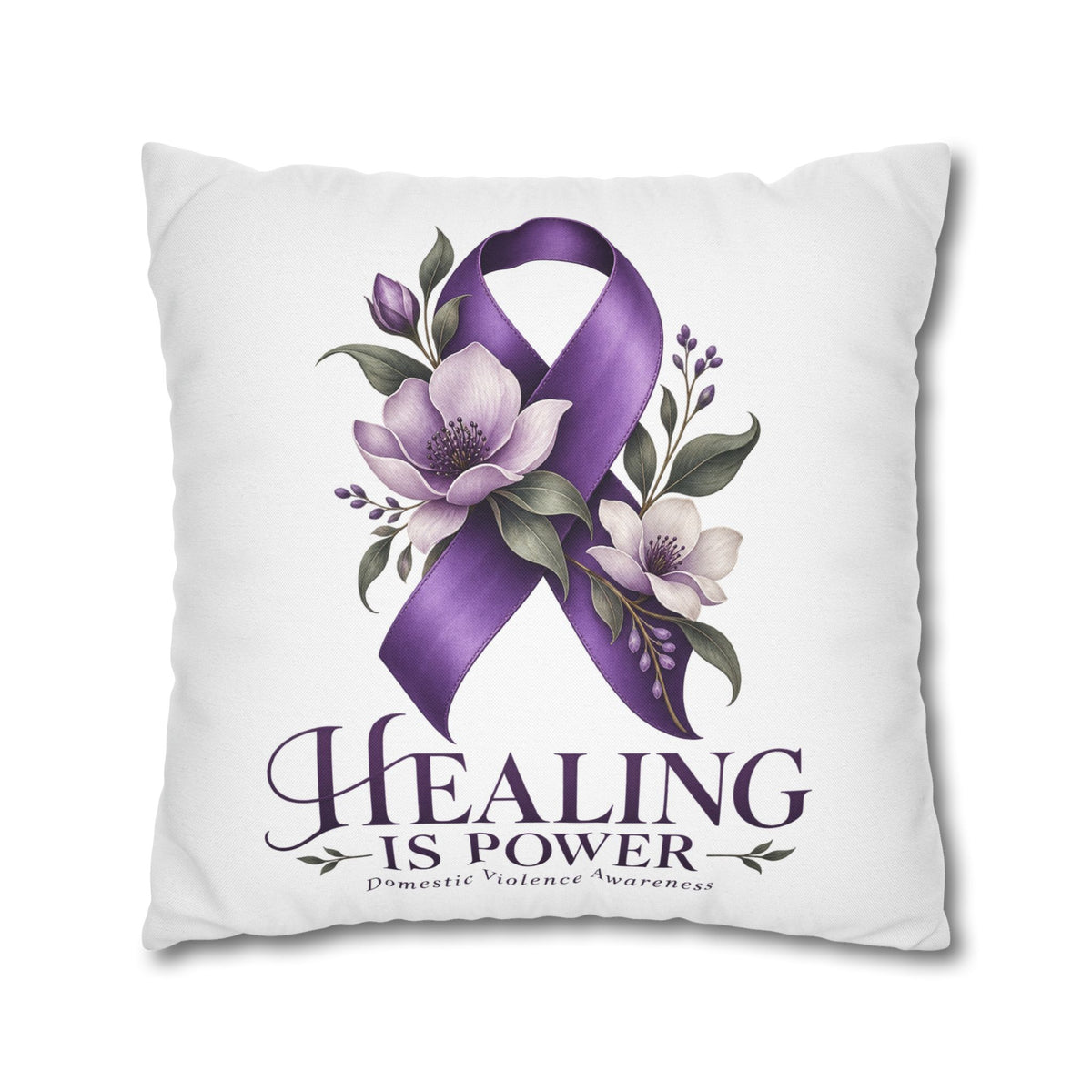 Domestic Violence Healing Is Power Purple Ribbon Pillow