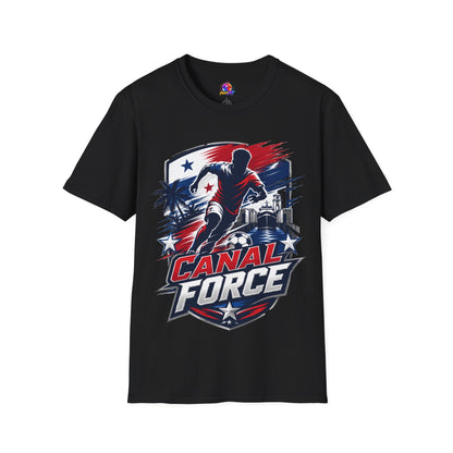 Canal Force Soccer T-Shirt - Patriotic Player Graphic Tee - Panama Shirt