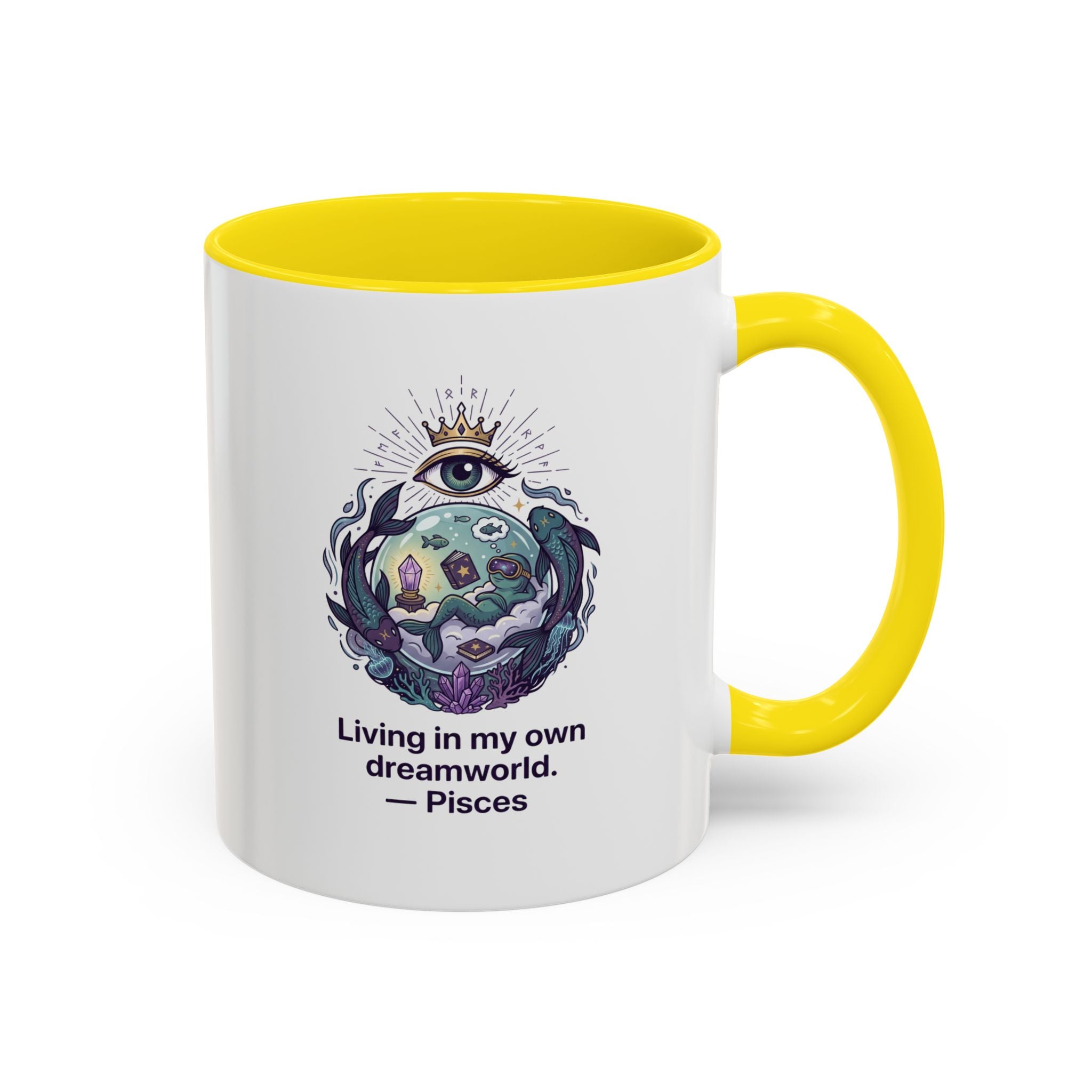 Pisces Coffee Mug — Living in My Own Dreamworld Accent Mug