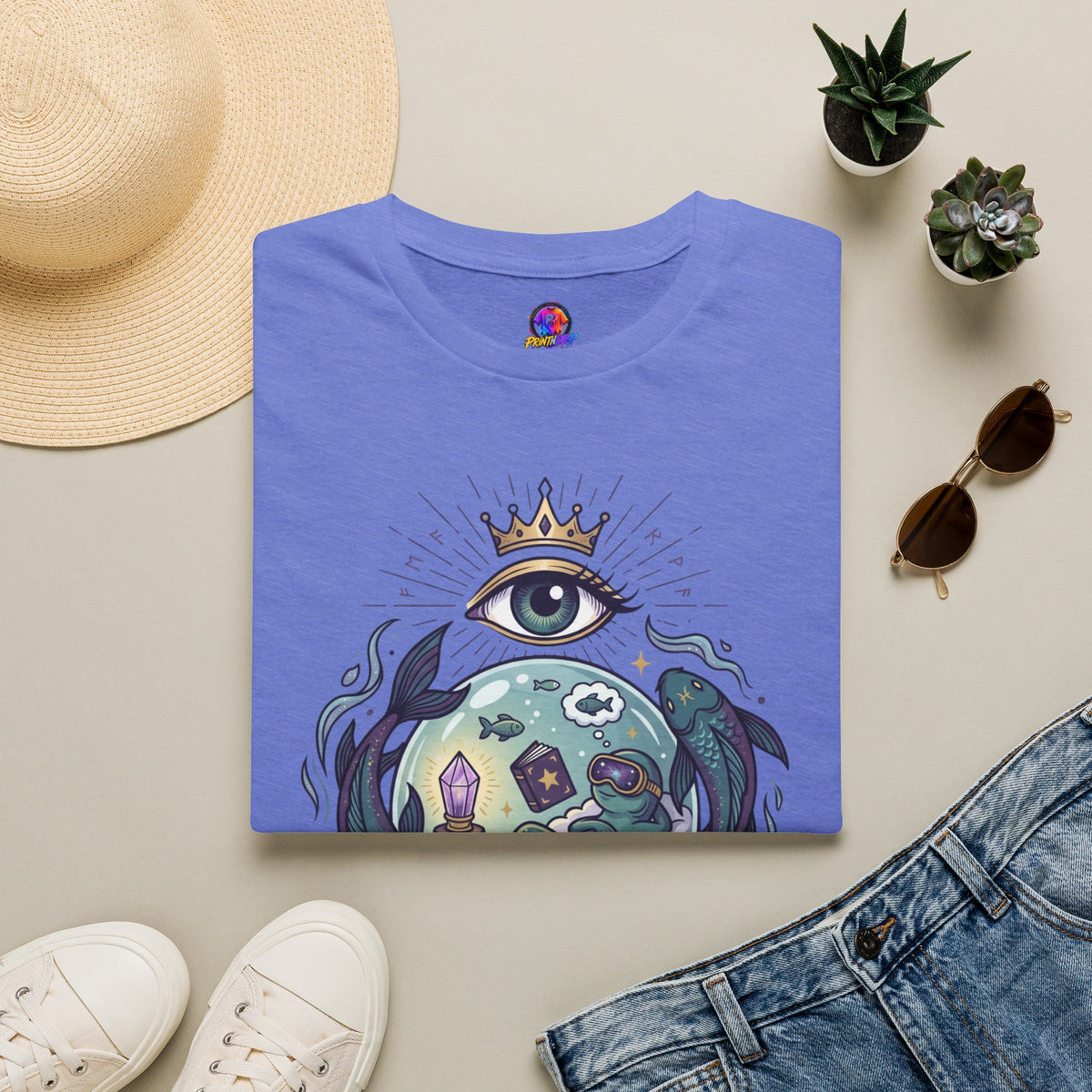 Pisces Dreamworld T-Shirt — "Living in My Own Dreamworld" Mystic Zodiac Tee