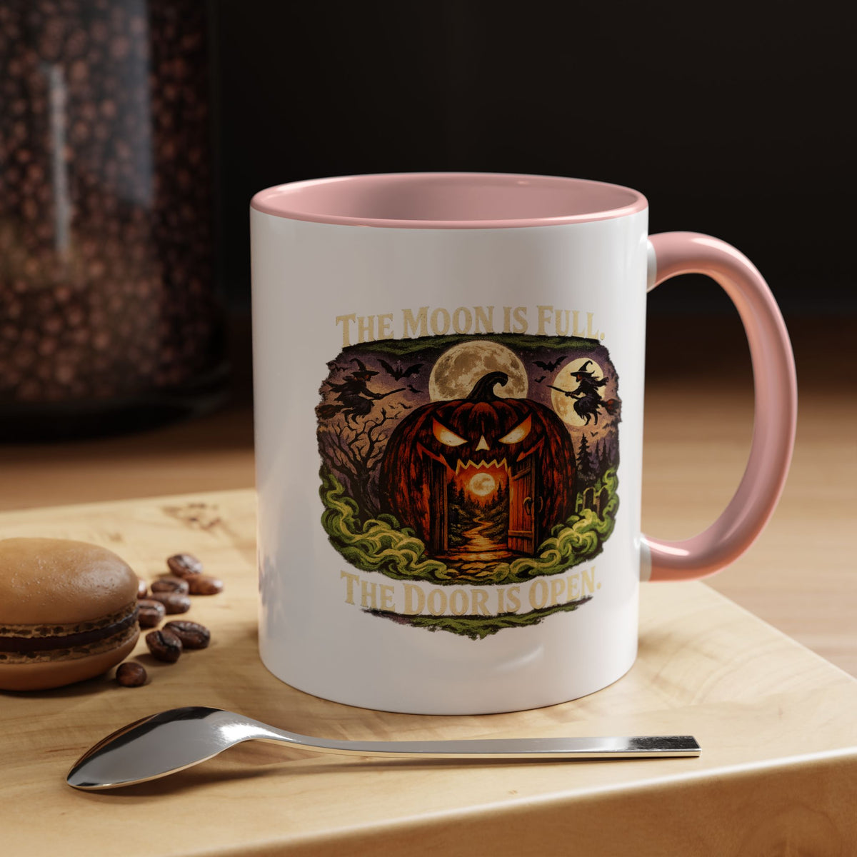 Halloween  The Moon Is Full Accent Coffee Mug
