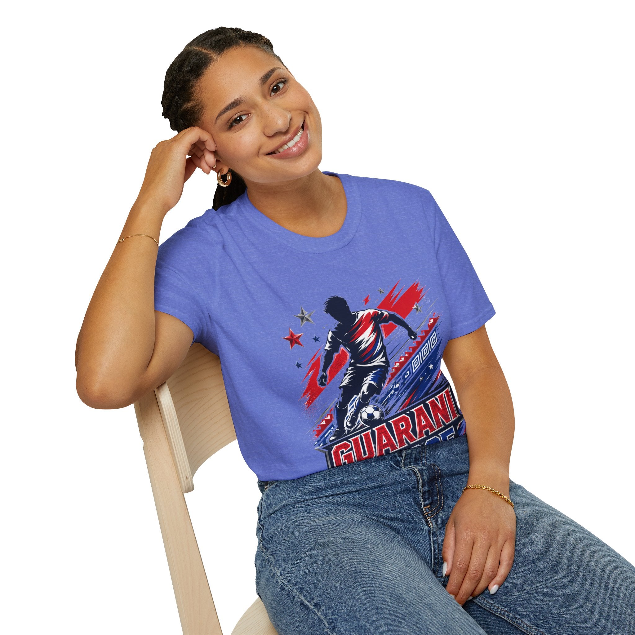 Paraguay Guarani Force Soccer T-Shirt — Red, White & Blue Futbol Fan Tee