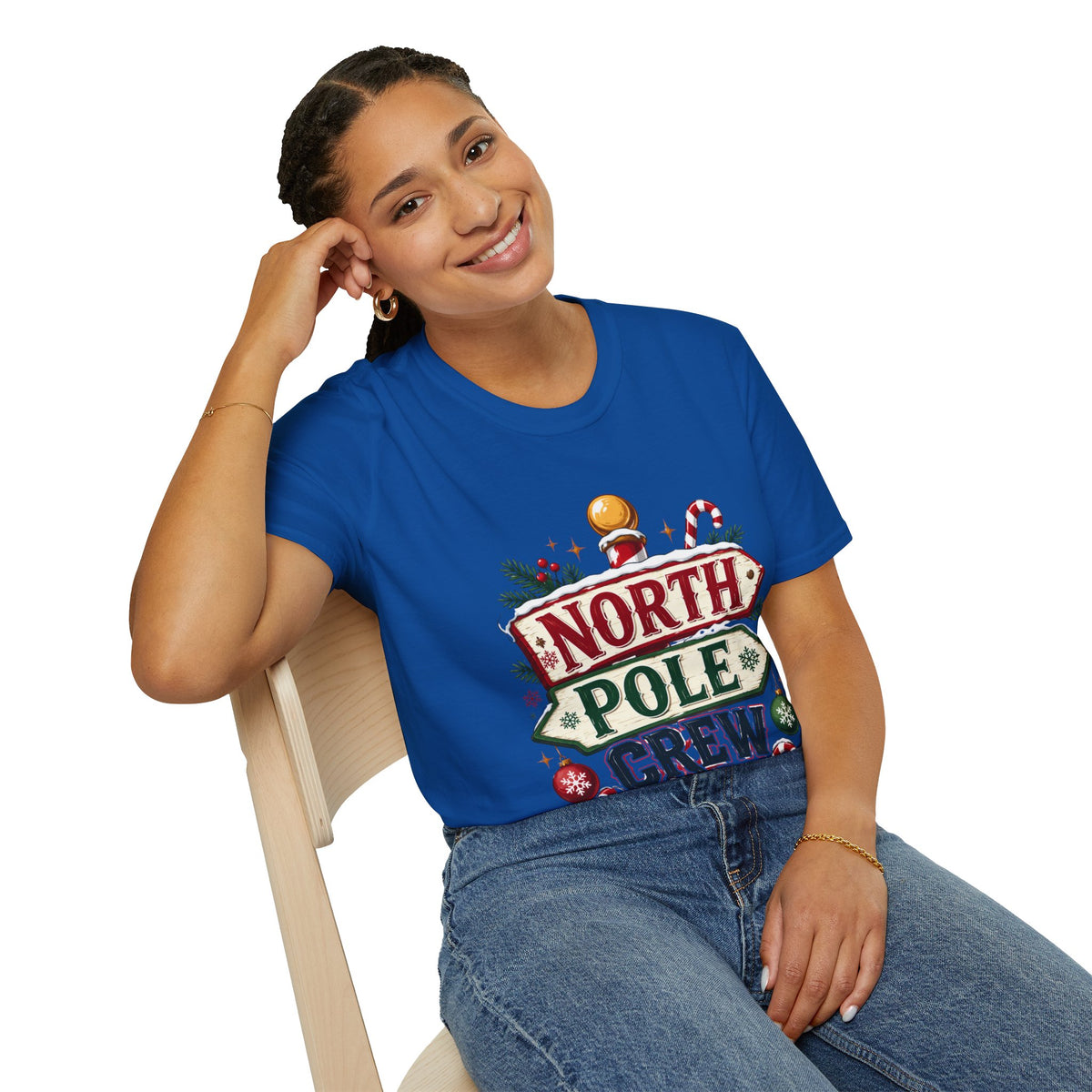 T-Shirt — North Pole Crew Christmas Holiday Graphic Tee
