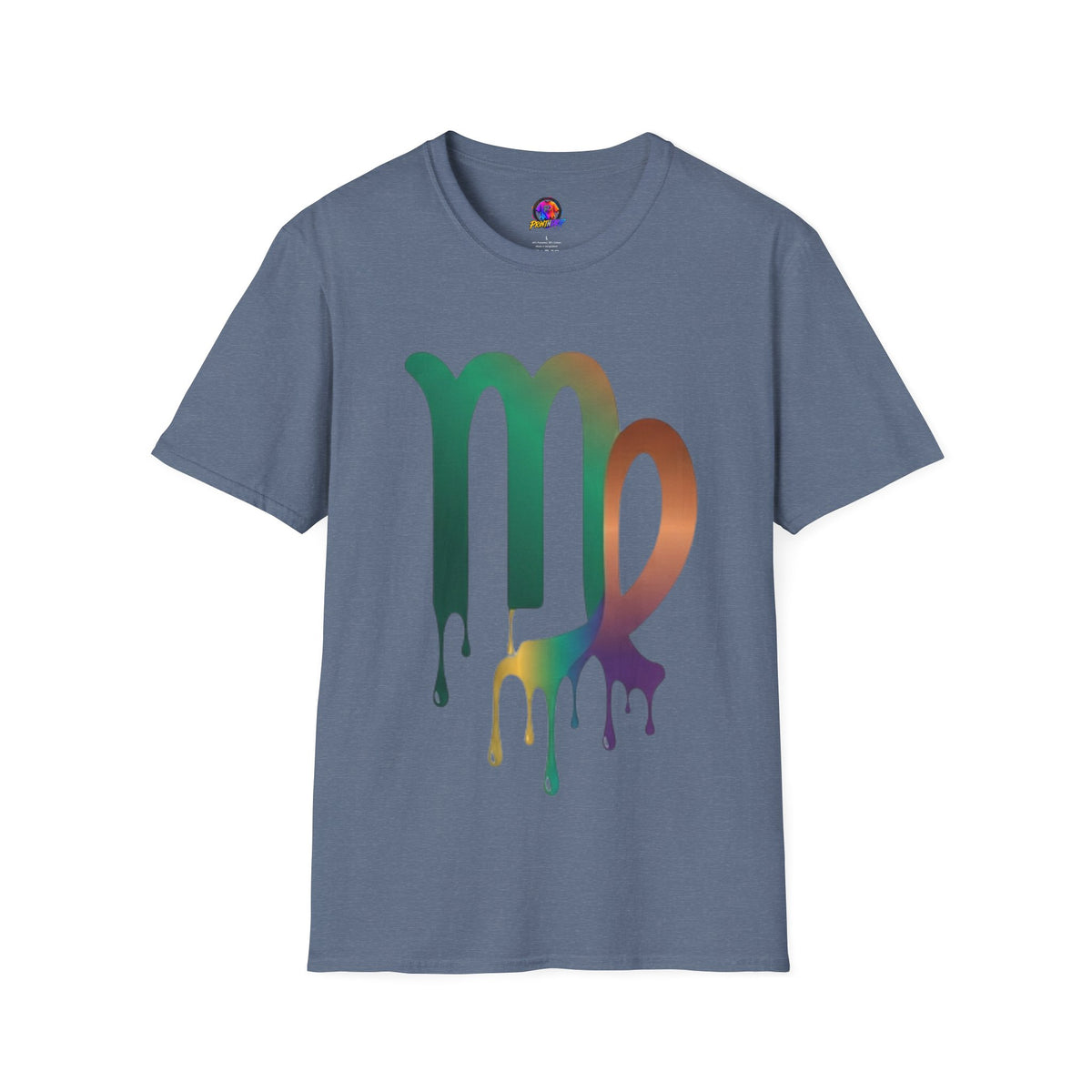 Virgo Zodiac Drip T-Shirt — Colorful Virgo Sign Astrology Tee