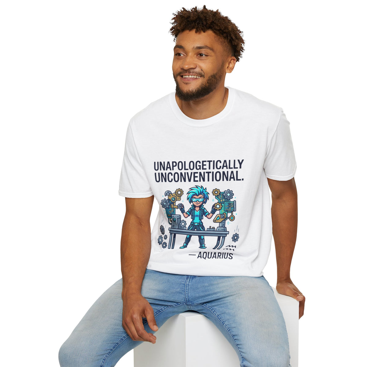 Aquarius Zodiac Unapologetically Unconventional Graphic T-Shirt