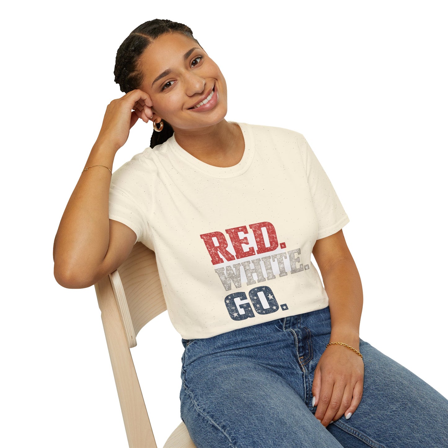 USA Patriotic 'Red. White. Go.' T-Shirt — 4th of July Independence Day Tee