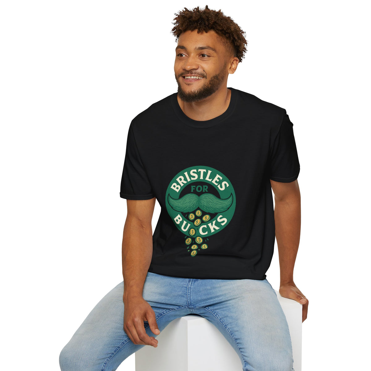 Bristles for Bucks T‑Shirt — Vintage Green Charity Donation Logo Tee - Trending Now - October 2026