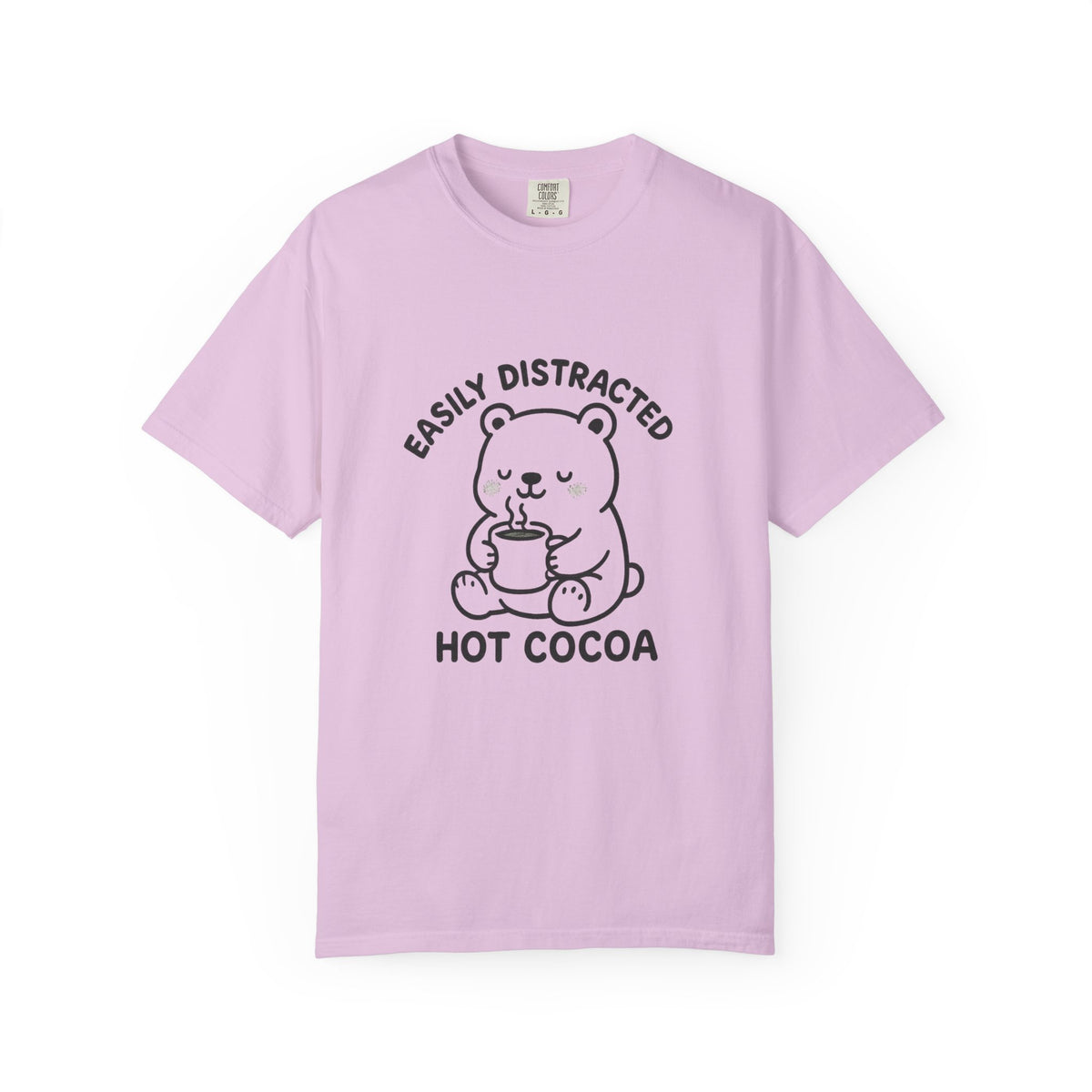 Hot Cocoa Bear T-Shirt — "Easily Distracted" Cute Winter Graphic Tee - Trending Now - October 2026