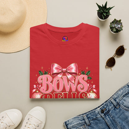T-Shirt — Bows Bells Bliss Christmas Graphic Tee