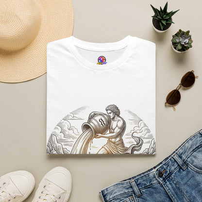 Aquarius Zodiac T-Shirt — Vintage Water Bearer Astrology Tee