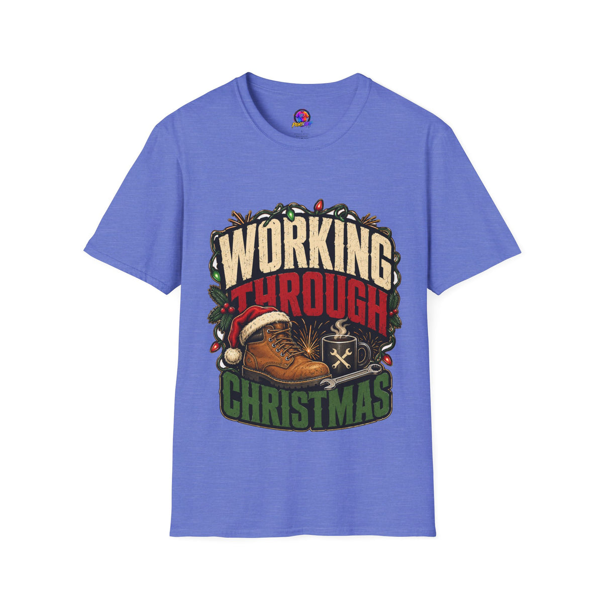 Working Through Christmas T-Shirt — Funny Holiday Nurse/Worker Gift
