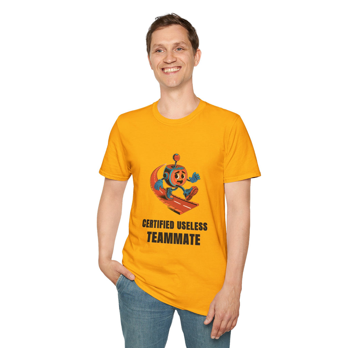 Certified Useless Teammate T-Shirt — Retro Robot Graphic - Trending Now - August 2026