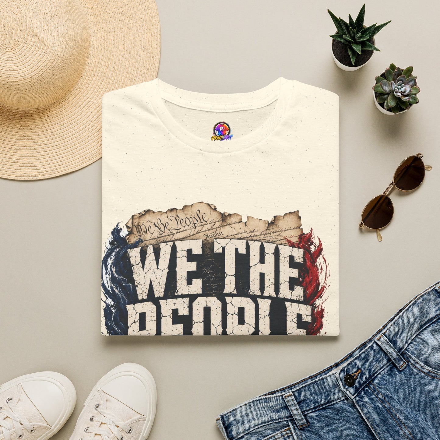 We The People T‑Shirt — Patriotic Americana Tee with ‘We The People’ Design