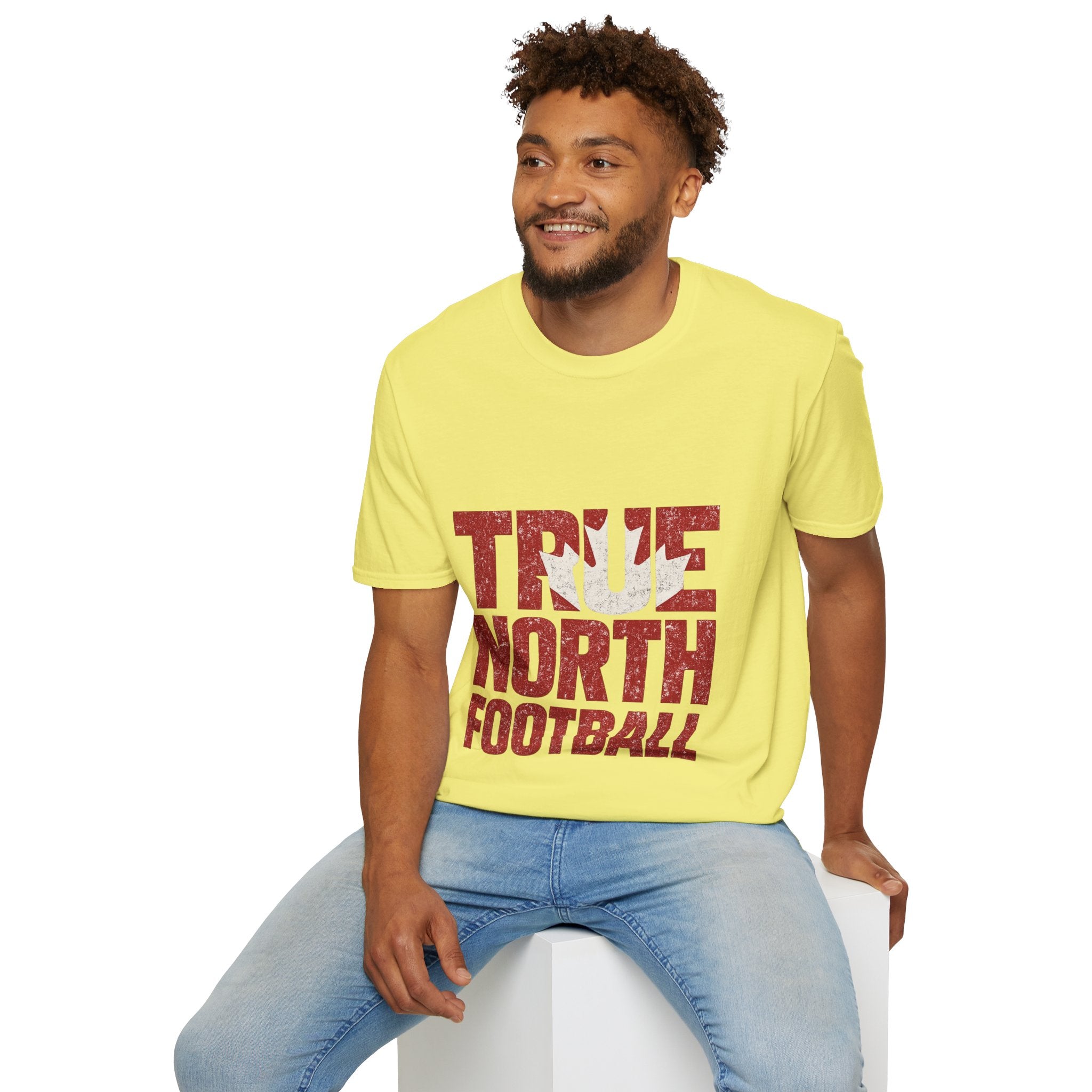 Canada True North Football T-Shirt — Vintage Canadian Leafs Sports Tee