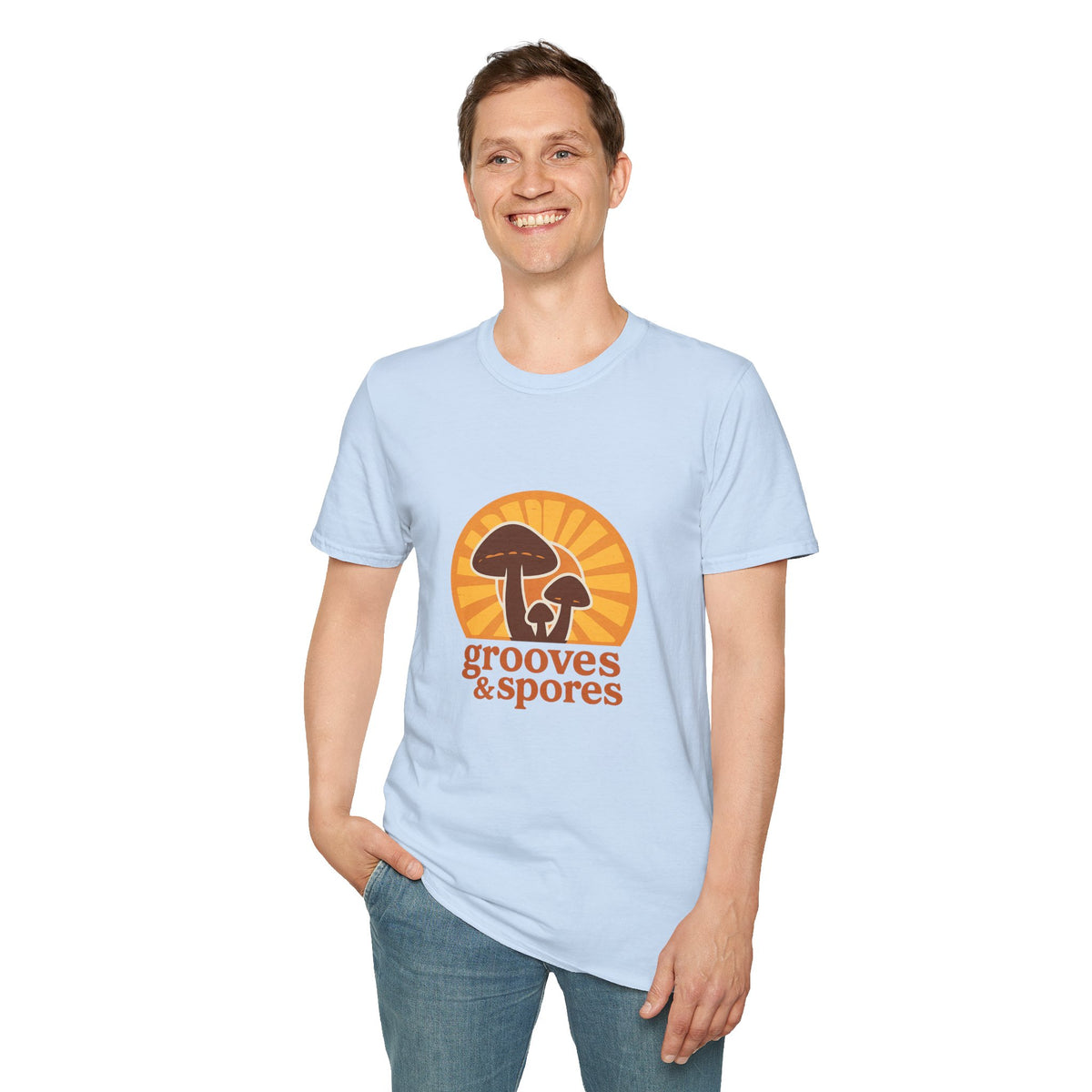 Vintage Mushroom T-Shirt — 'Grooves & Spores' Retro Psychedelic Tee - Trending Now - August 2026