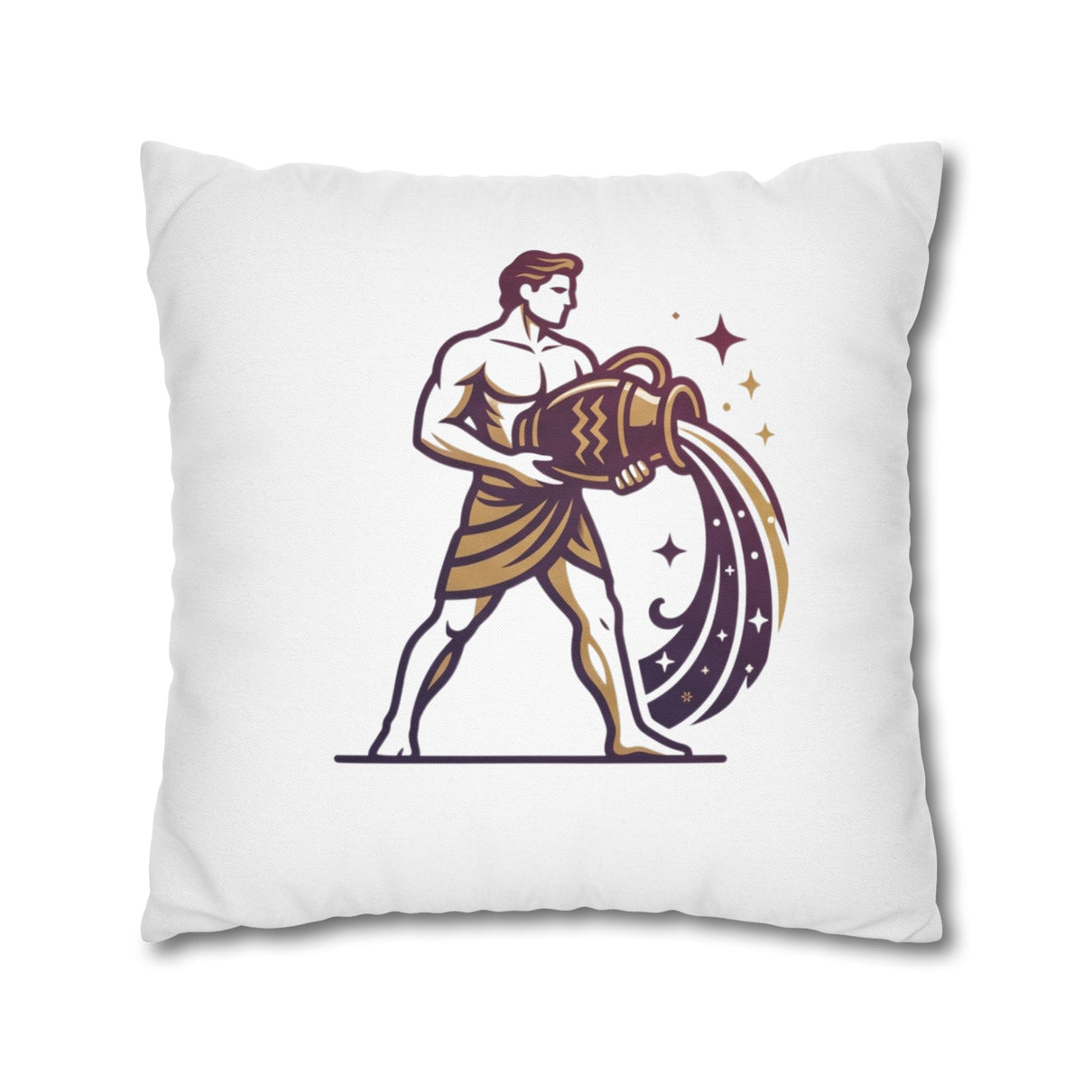 Zodiac Aquarius Pillowcase – Astrological Water-Bearer Decorative Throw Pillow
