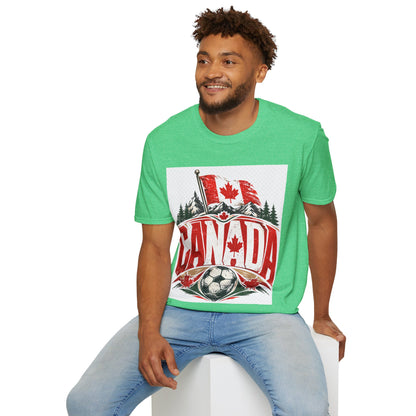 Canada Soccer T‑Shirt — Canadian Flag & Maple Leaf Crest