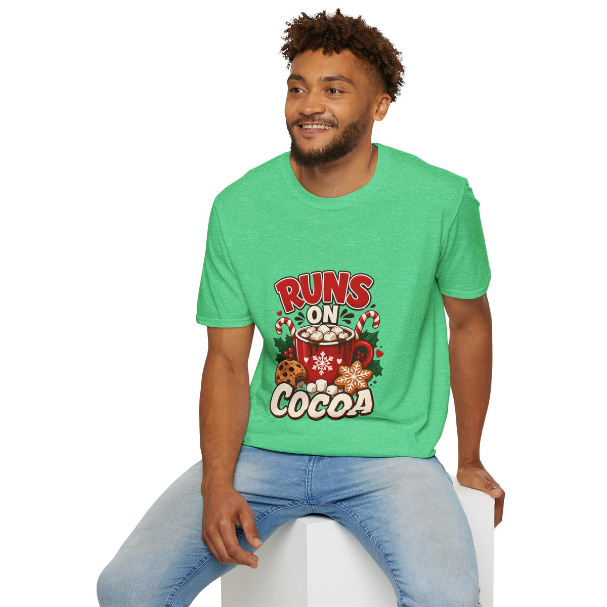 T-Shirt — Runs On Cocoa Holiday Graphic Tee